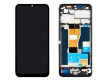Дисплей для Realme C30S (RMX3690) в рамке + тачскрин (черный) (100% LCD)
