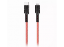 Кабель Type-C - Apple lightning Hoco U31 (повр. уп) 120см 2,4A  (red) ()