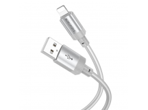 Кабель USB - Apple lightning Borofone BX108 12W 100см 2,4A  (gray) (234668)