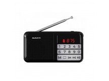 Радиоприемник MAXVI PR-02 (USB/TF/AM/FM/c зарядкой + 4 х АА) черный