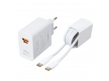 Адаптер Сетевой SuperCharge для Honor/Huawei USB/Type-C 88W + кабель USB-Type-C (B)