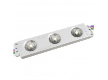 Светодиодный модуль многоцветный RoRi 3LED 12В 0.72Вт 20-25Лм 170гр IP65 RGB, шт