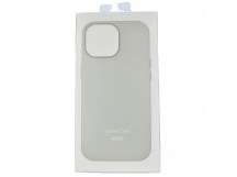 Чехол-накладка для Apple iPhone 16 Pro кожаный Magsafe, серый