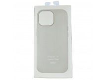 Чехол-накладка для Apple iPhone 16 кожаный Magsafe, серый