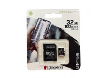 Карта памяти Kingston 1 Micro SD (с адаптером), 32gb, черная