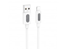 Кабель USB - Apple Lightning BOROFONE BX114 Silicone (белый) 1м