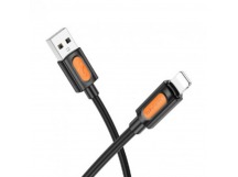 Кабель USB - Lightning BOROFONE BX114 Silicone (черный) 1м