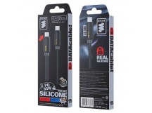 Кабель Type-C - Type-C WEKOME WDC-28 1.0m PD 65W (Незамерзающий) Черный