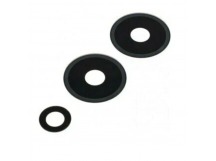 Стекло камеры для Xiaomi Poco M6 Pro 4G (2312FPCA6G) (комплект 3 шт.) Черный