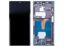Дисплей для Samsung Galaxy S22 Ultra (S908B/S9080) модуль с рамкой Бордовый - (OLED)