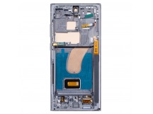 Дисплей для Samsung Galaxy S23 Ultra (S918B) модуль с рамкой Зеленый - (OLED) (Full Size)