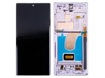 Дисплей для Samsung Galaxy S23 Ultra (S918B) модуль с рамкой Лавандовый - (OLED) (Full Size)