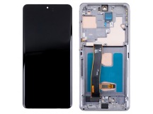 Дисплей для Samsung Galaxy S20 Ultra (G988B) модуль с рамкой Серый - (OLED) (Full Size)