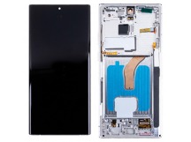 Дисплей для Samsung Galaxy S22 Ultra (S908B/S9080) модуль с рамкой Белый - (OLED)