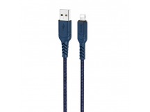 Кабель USB - Lightning HOCO X59 (2.4A/2m/текстиль) синий