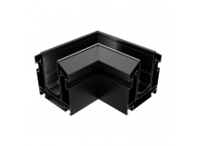 Соединитель угловой горизонтальный для профиля-держателя под натяжной потолок (черный), шт