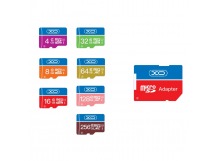 Карта памяти XO Micro SD NEW (с адаптером), 128gb, черно-красная