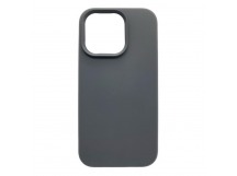 Чехол iPhone 14 Pro Max Silicone Case (c Лого) №15 Серая Сажа