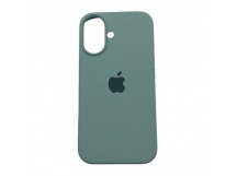 Чехол iPhone 16 Silicone Case (c Лого) №17 Драгоценный камень Зеленый