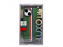 Чехол-накладка Luxo Creative PC  для "Apple iPhone 13/iPhone 14" (131) (green/multicolor) (235883)