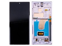 Дисплей для Samsung Galaxy S23 Ultra (S918B) модуль с рамкой Лавандовый - (OLED) (Full Size)