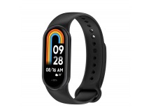 Ремешок - WB13 силикон на кнопке Xiaomi Mi Band 8 (black) (236226)