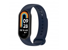Ремешок - WB13 силикон на кнопке Xiaomi Mi Band 8 (dark blue) (236227)