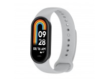 Ремешок - WB13 силикон на кнопке Xiaomi Mi Band 8 (gray) (236229)