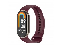 Ремешок - WB13 силикон на кнопке Xiaomi Mi Band 9 (bordo) (236234)