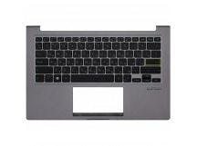 Топ-панель для ноутбука Asus X321EA серая с подсветкой