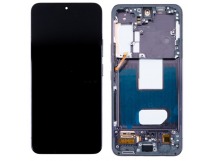 Дисплей для Samsung Galaxy S22 (S901B) модуль с рамкой Черный - (OLED) (Full Size)