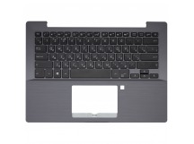 Топ-панель 90NX01X1-R30RU0 для Asus серая с подсветкой (для моделей со сканером отпечатка)