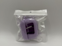 Чехол для наушников с дисплеем Silicone case, с карабином, пурпурный