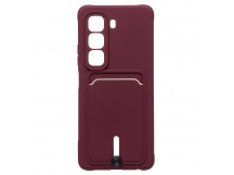 Чехол-накладка - SC304 с картхолдером для "Infinix Hot 50 4G" (bordo) (237575)