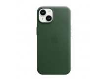 Чехол для iPhone 15 кожаный Magsafe, зеленый