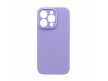 Чехол Silicone Case NEW без лого для Apple iPhone 15 Pro/6.1 (защита камеры) (047) сиреневый