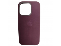 Чехол силиконовый Silicone Case MagSafe ORG iPhone 15 с анимацией бархатный бордовый