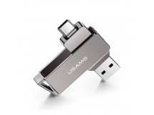 16GB накопитель USB3.0+Type-C USAMS US-ZB198 серый