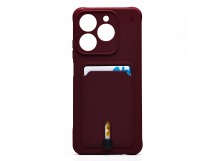 Чехол-накладка - SC304 с картхолдером для "Realme C61 4G Global" (bordo) (236989)