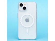 Чехол-накладка - SM038 SafeMag для "Apple iPhone 13/iPhone 14" (white/matte transparent) (238585)