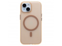 Чехол-накладка - SM038 SafeMag для "Apple iPhone 15" (gold/matte transparent) (238589)