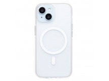 Чехол-накладка - SM038 SafeMag для "Apple iPhone 15" (white/matte transparent) (238588)