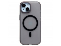 Чехол-накладка - SM039 SafeMag для "Apple iPhone 15" (black/transparent) (238607)
