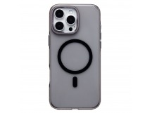 Чехол-накладка - SM039 SafeMag для "Apple iPhone 16 Pro Max" (black/transparent) (238615)