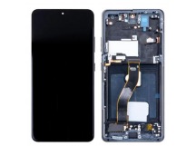 Дисплей для Samsung Galaxy S21 Ultra (G998B) модуль с рамкой Черный - (In-Cell)