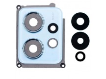 Стекло камеры для Xiaomi Redmi Note 12 4G (23021RAA2Y) в сборе с рамкой Голубой