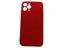 Чехол iPhone 11 Pro Silicone Case 1.5mm Full низ и камера с Лого Красный