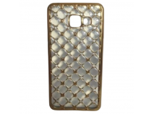 Чехол Samsung  A3 (2016)/A310F Ромб со стразами золото
