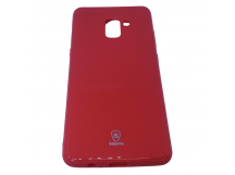 Чехол Samsung A8 plus (2018) Siberia MIX красный