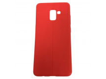 Чехол Samsung A8 Plus (2018) силикон Focus красный 